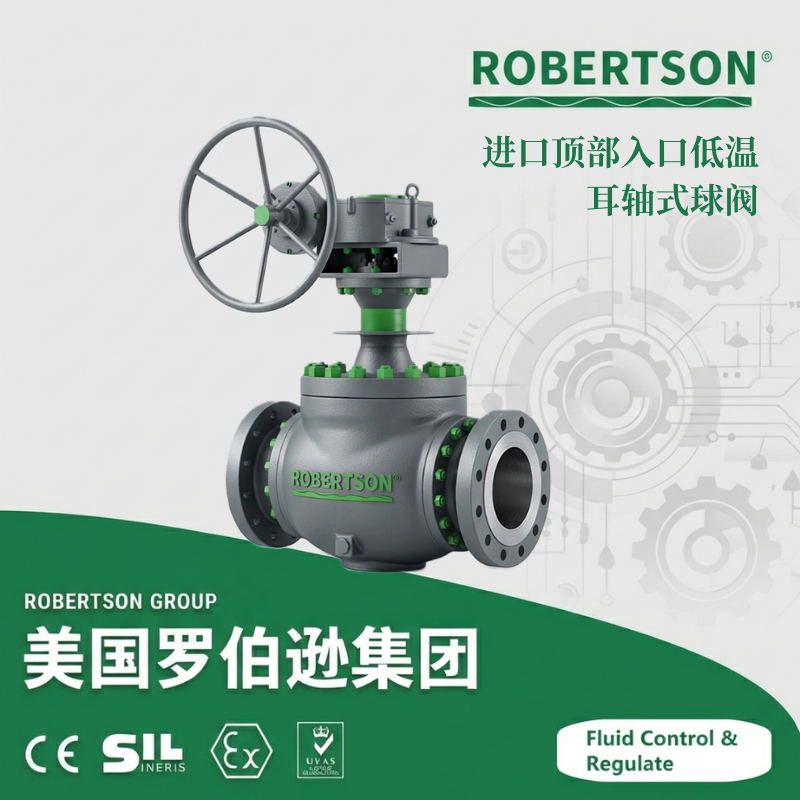 进口顶部入口低温耳轴式球阀-美国罗伯逊ROBERTSON