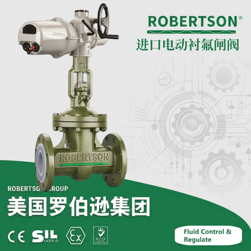 进口电动衬氟闸阀-美国罗伯逊ROBERTSON