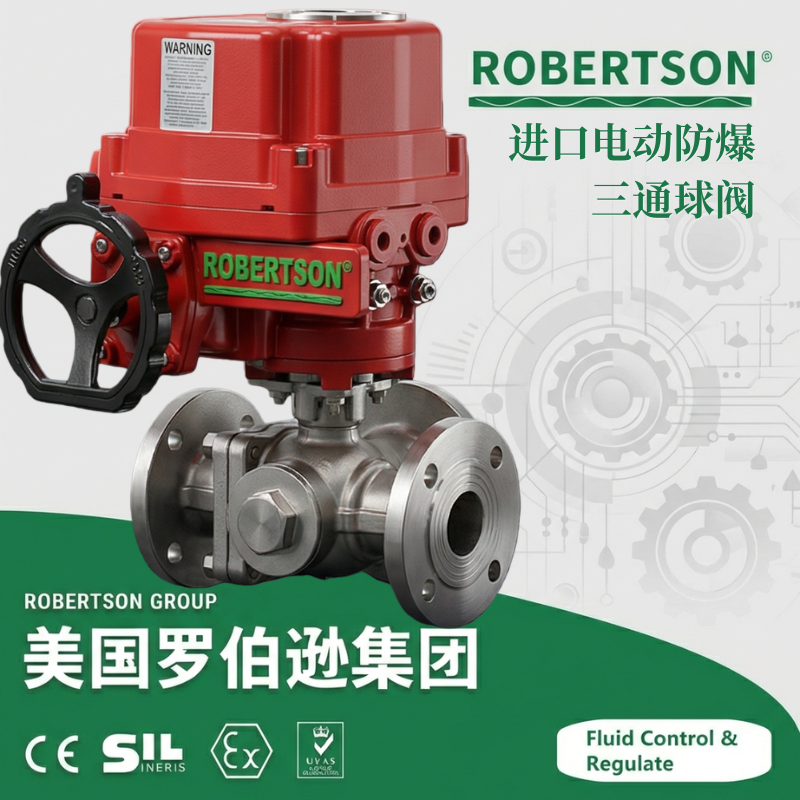 进口电动防爆三通球阀-美国罗伯逊ROBERTSON