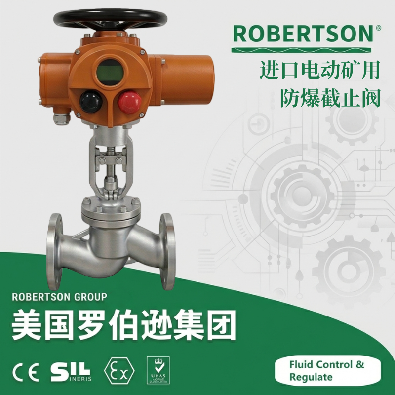 进口电动矿用防爆截止阀-美国罗伯逊ROBERTSON
