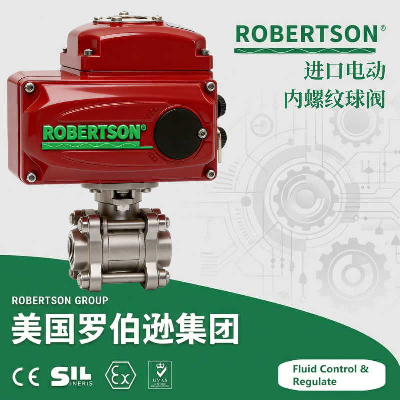 进口电动内螺纹球阀-美国罗伯逊ROBERTSON