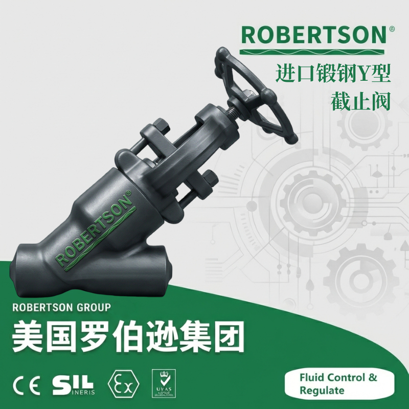 进口锻钢Y型截止阀-美国罗伯逊ROBERTSON