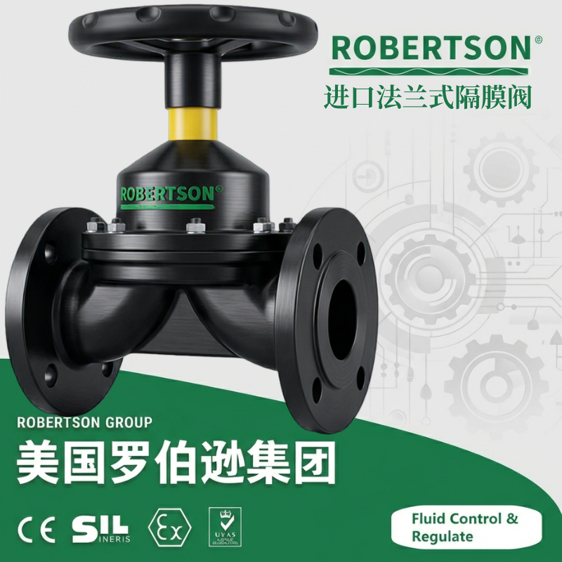 进口法兰式隔膜阀-美国罗伯逊ROBERTSON