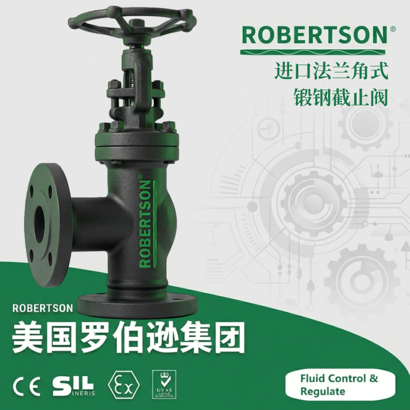 进口法兰角式锻钢截止阀-美国罗伯逊ROBERTSON