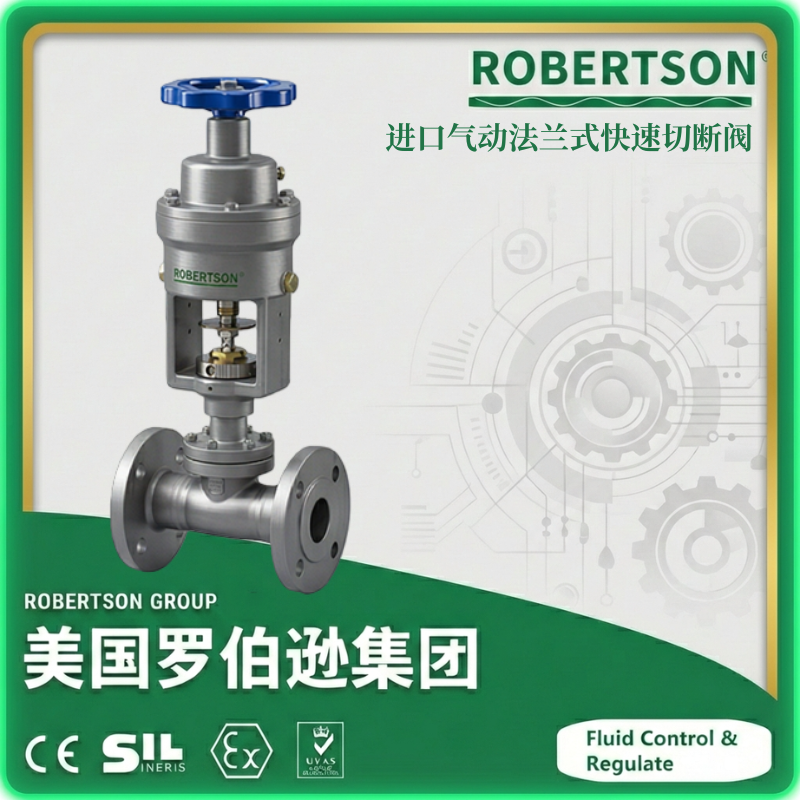 进口气动法兰式快速切断阀-美国罗伯逊ROBERTSON