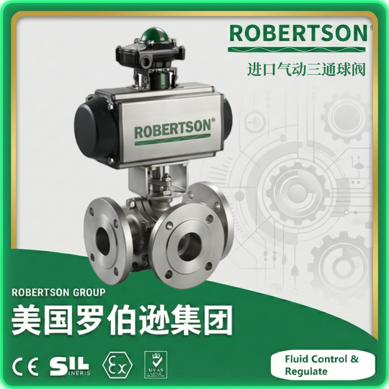 进口气动三通球阀-美国罗伯逊ROBERTSON