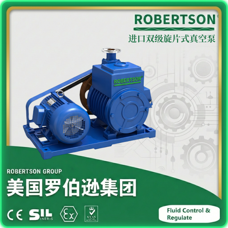 进口双级旋片式真空泵-美国罗伯逊ROBERTSON