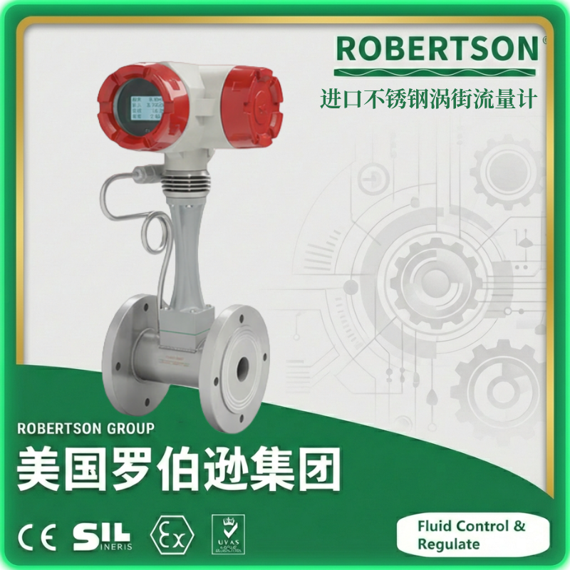 进口不锈钢涡街流量计-美国罗伯逊ROBERTSON