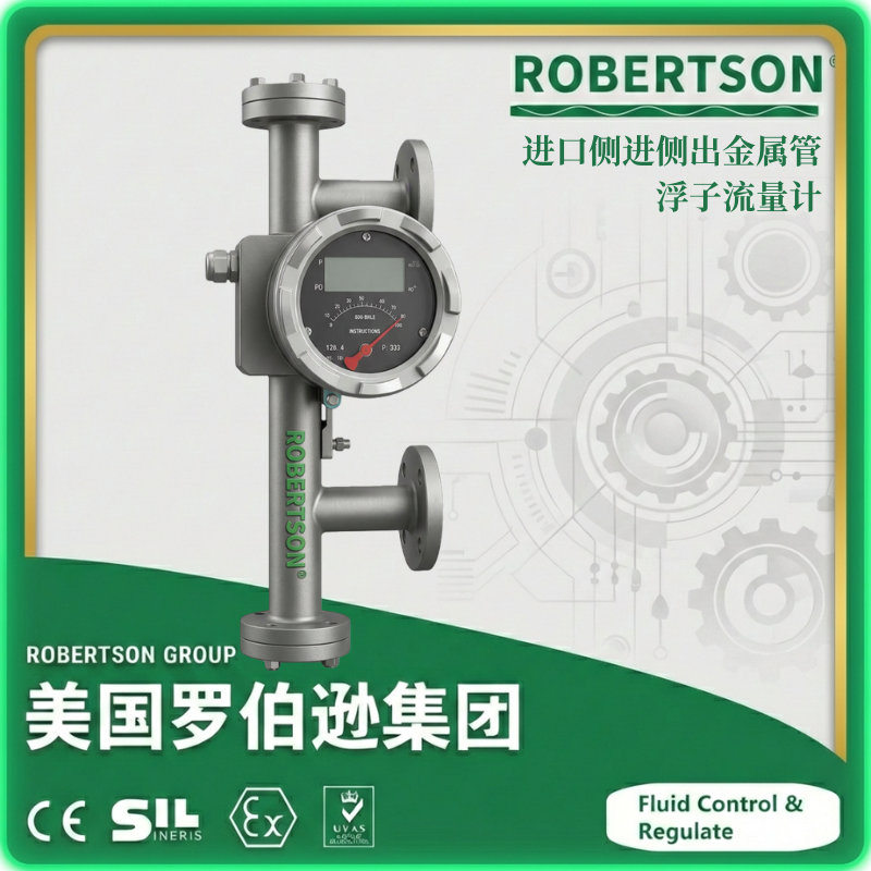 进口侧进侧出金属管浮子流量计-美国罗伯逊ROBERTSON