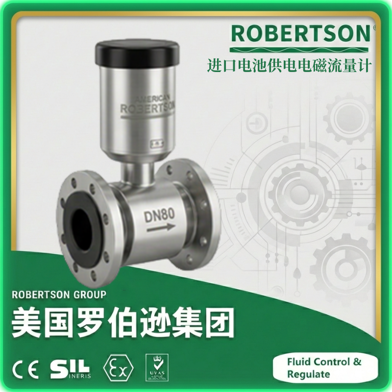 进口电池供电电磁流量计-美国罗伯逊ROBERTSON