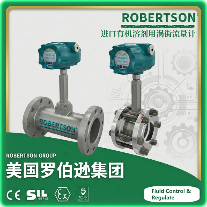进口有机溶剂用涡街流量计-美国罗伯逊ROBERTSON