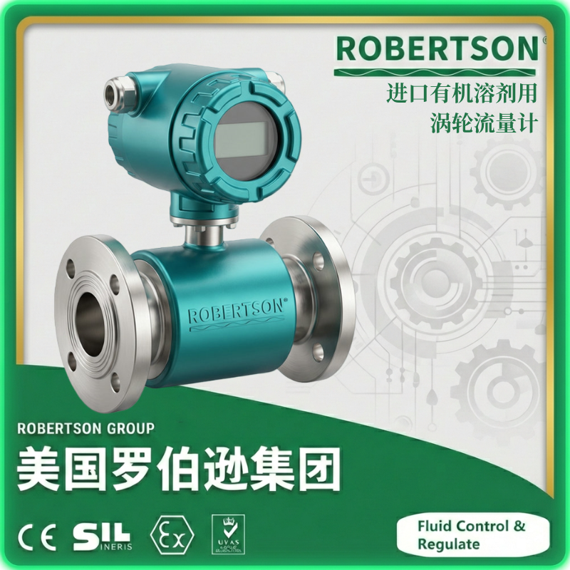 进口有机溶剂用涡轮流量计-美国罗伯逊ROBERTSON