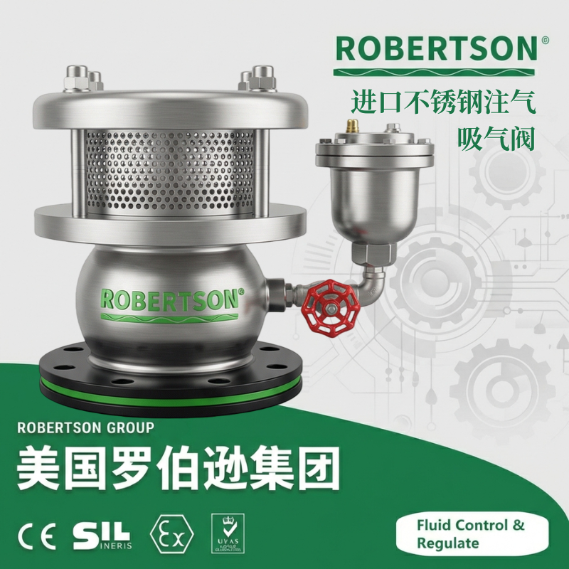 进口不锈钢注气吸气阀-美国罗伯逊ROBERTSON