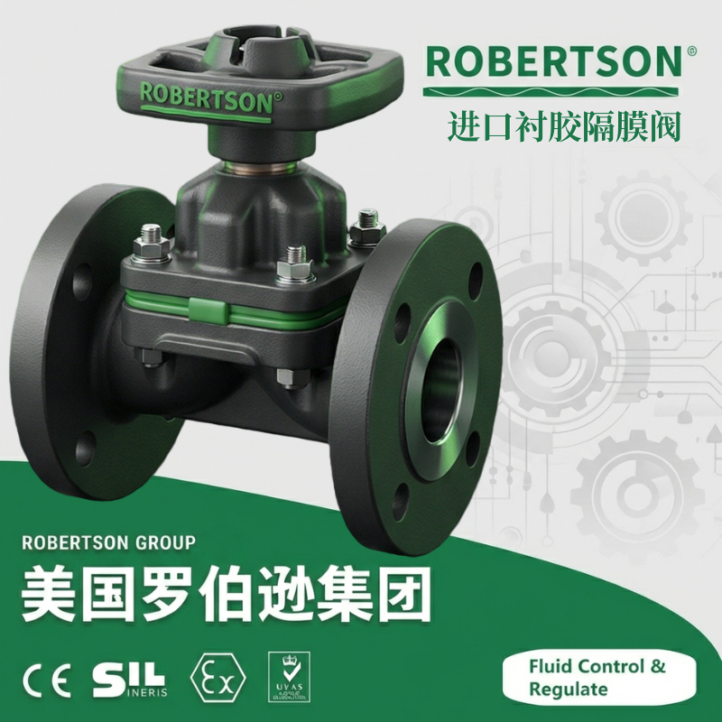 进口屋脊式隔膜阀-美国罗伯逊ROBERTSON
