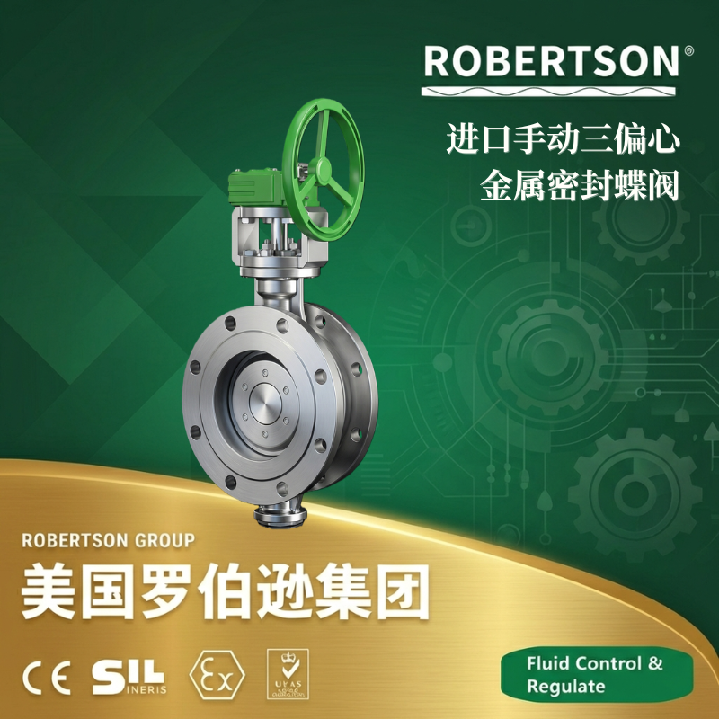 美国罗伯逊ROBERTSON进口手动三偏心金属密封蝶阀：全面解析与应用指南